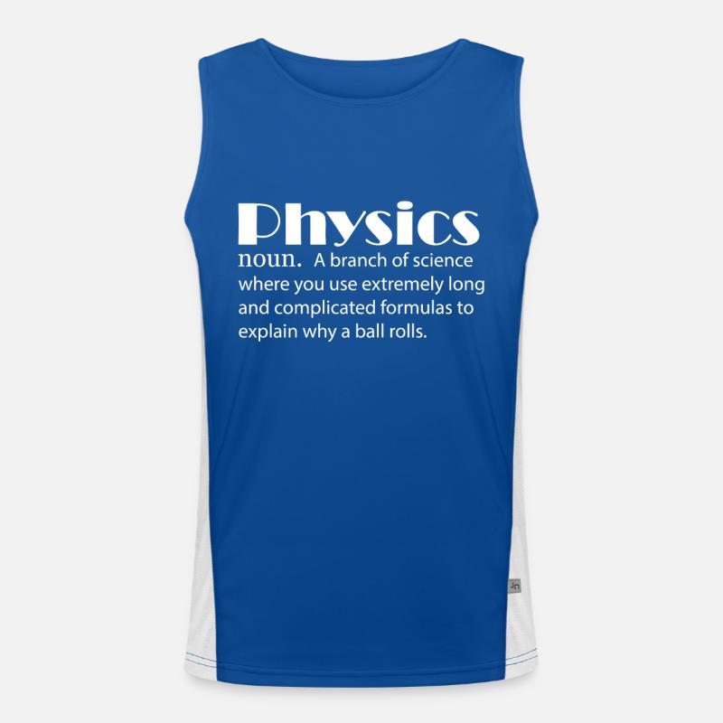Physics Definition Physicist Men's Functional Contrast Tank Top 