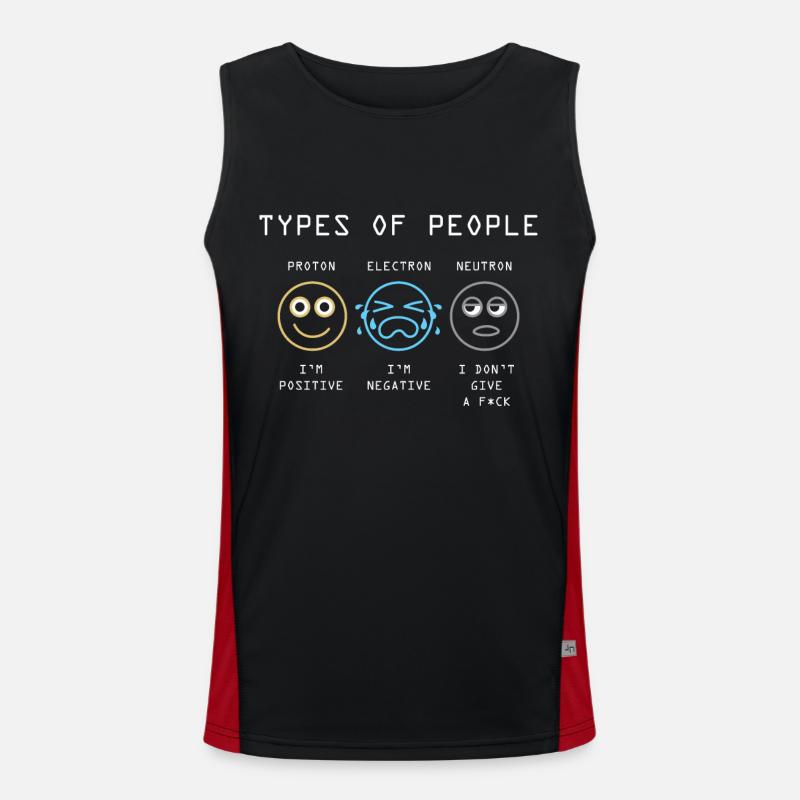 Elektron Neutron Physiker Funktionelles Kontrast-Tank Top für Männer 