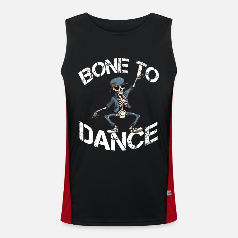 Bone To Dance Funny Dancing Dicton Débardeur respirant contrasté Homme 