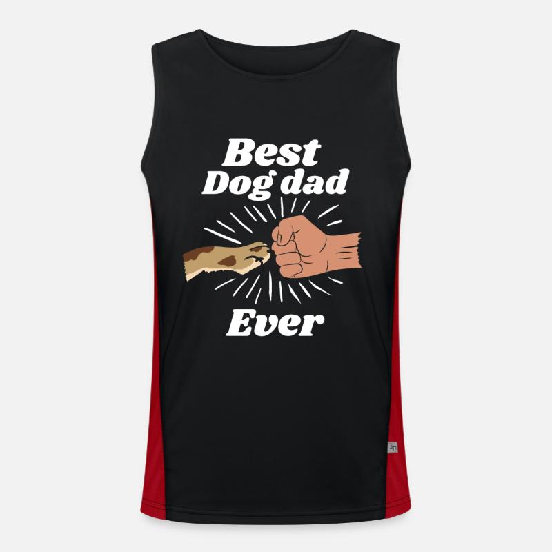 Die besten Hundeeltern Funktionelles Kontrast-Tank Top für Männer 