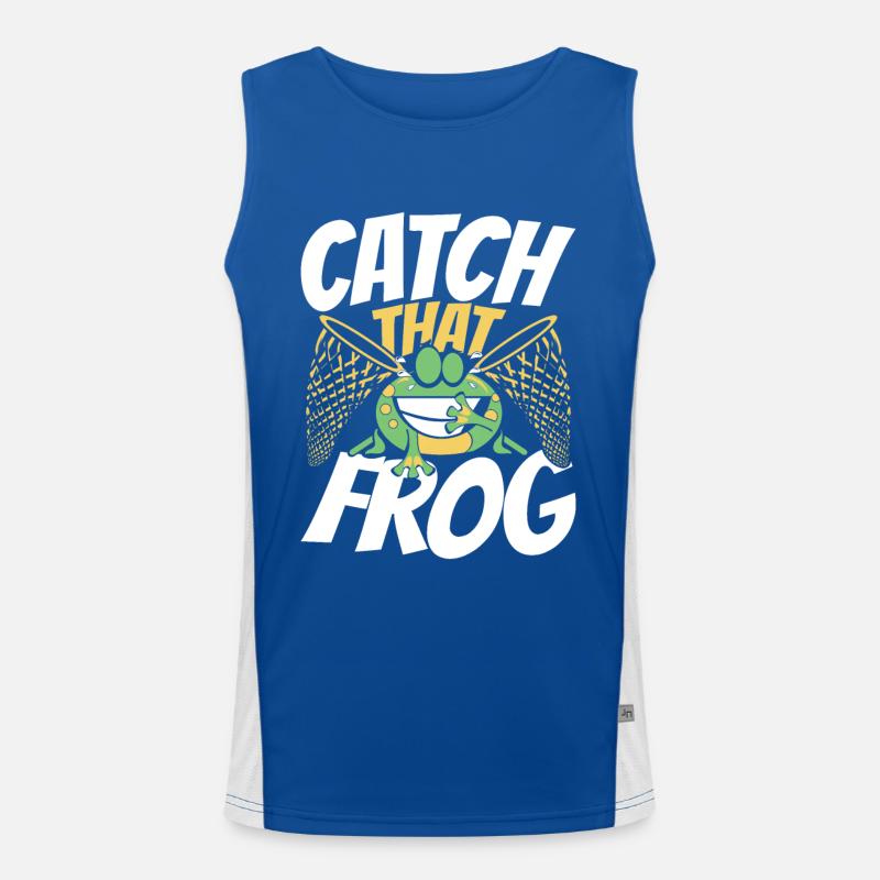 Catch That Frog Tree Frog Toad Tadpole Men's Functional Contrast Tank Top 