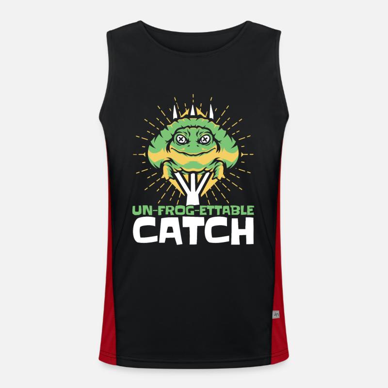 Un Frog Ettable Catch Kaulquappe Laubfrosch Funktionelles Kontrast-Tank Top für Männer 