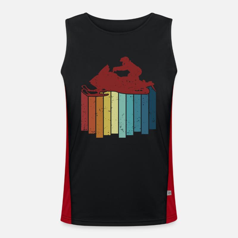 Retro Snowmobile Snowmobile Snowmobile Snow Motorcycle Men's Functional Contrast Tank Top 