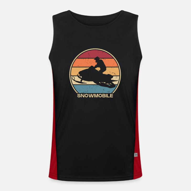 Snowmobile Snow Motorcycle Snowmobile Riders Men's Functional Contrast Tank Top 