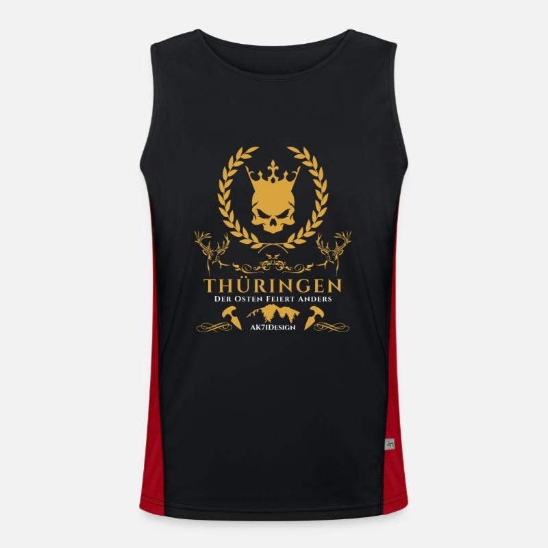 Thüringen-Der Osten feiert anders ! Funktionelles Kontrast-Tank Top für Männer 