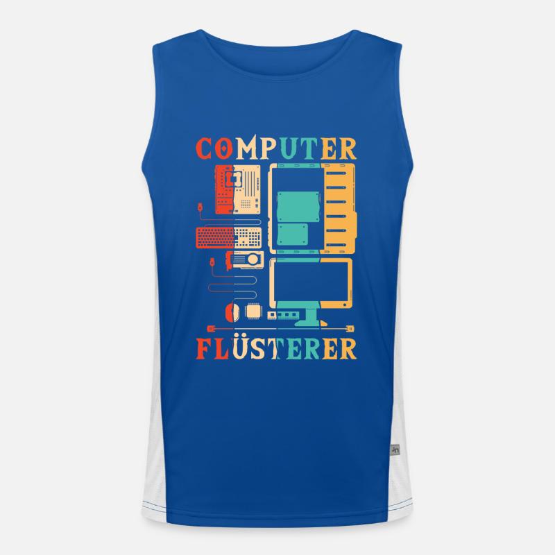 Computer Flüsterer Informatiker Admin Funktionelles Kontrast-Tank Top für Männer 