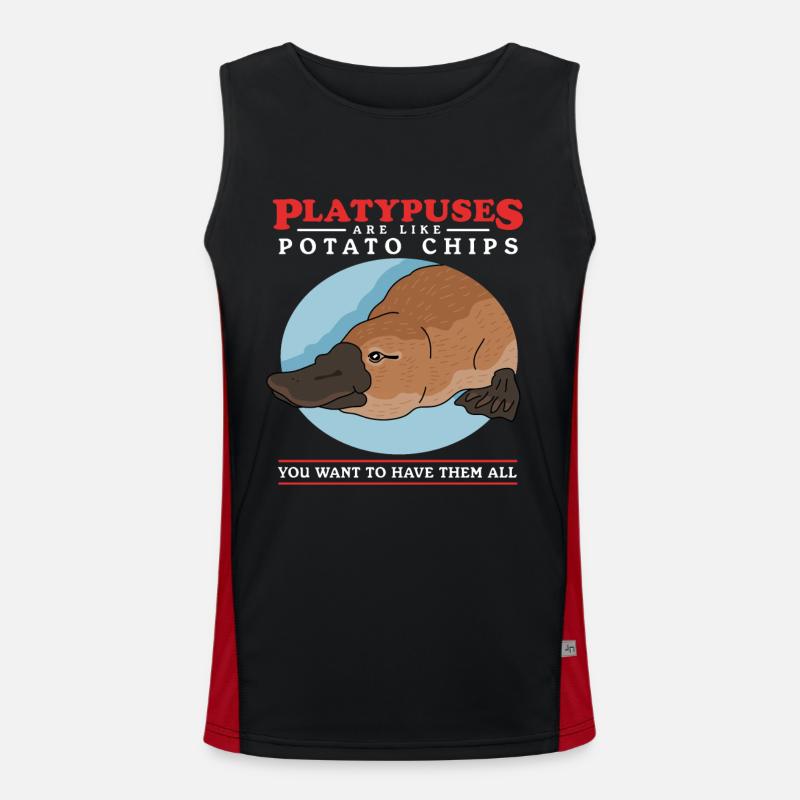 Platypus Platypus Platypus Gift Men's Functional Contrast Tank Top 