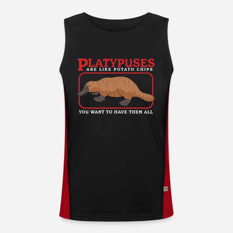 Platypus Platypus Platypus Gift Men's Functional Contrast Tank Top 