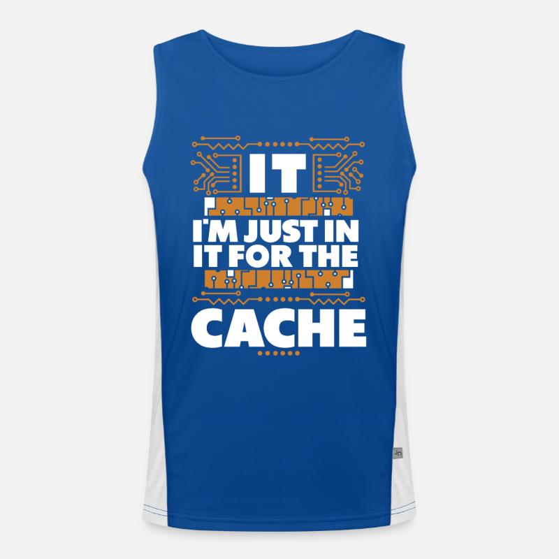I'm Just In It For The Cache Admin IT Operations Men's Functional Contrast Tank Top 