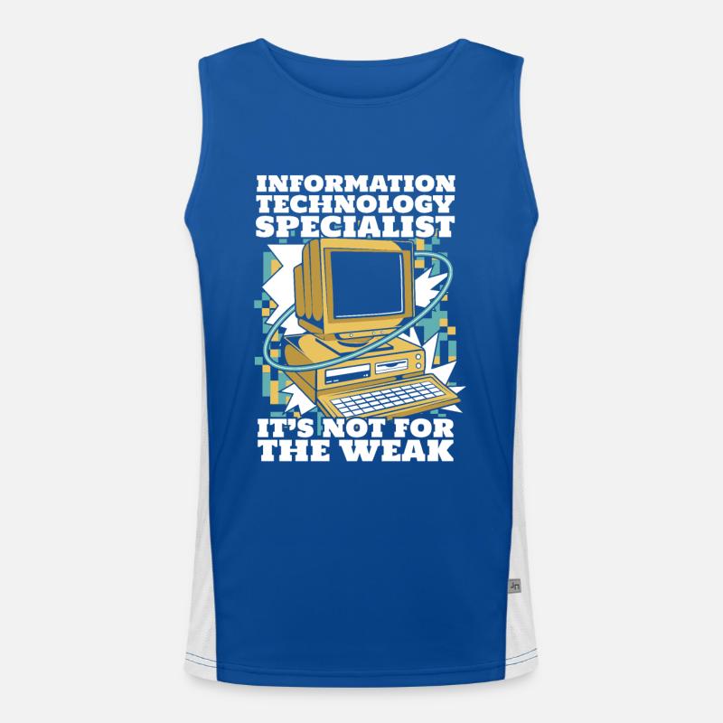 It's Not For The Weak Computer Scientist Admin Men's Functional Contrast Tank Top 