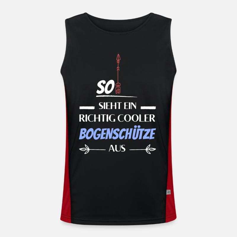 So sieht ein richtig cooler Bogenschütze aus Funktionelles Kontrast-Tank Top für Männer 
