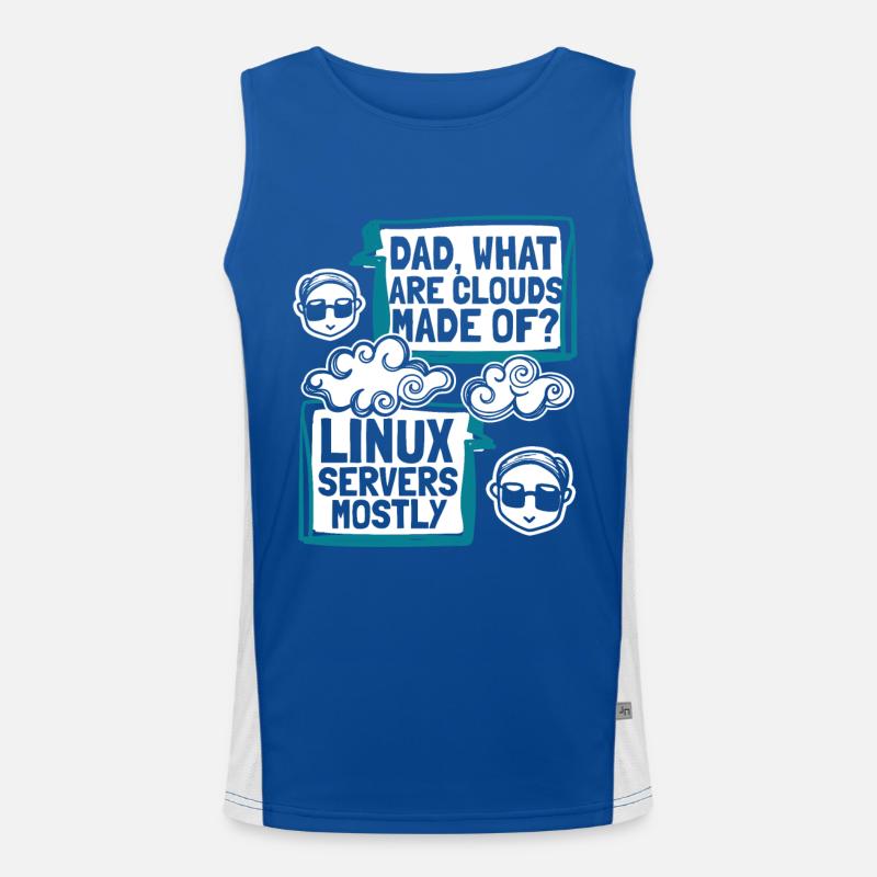 Dad What Are Clouds Made Of Developer Coder Funktionelles Kontrast-Tank Top für Männer 