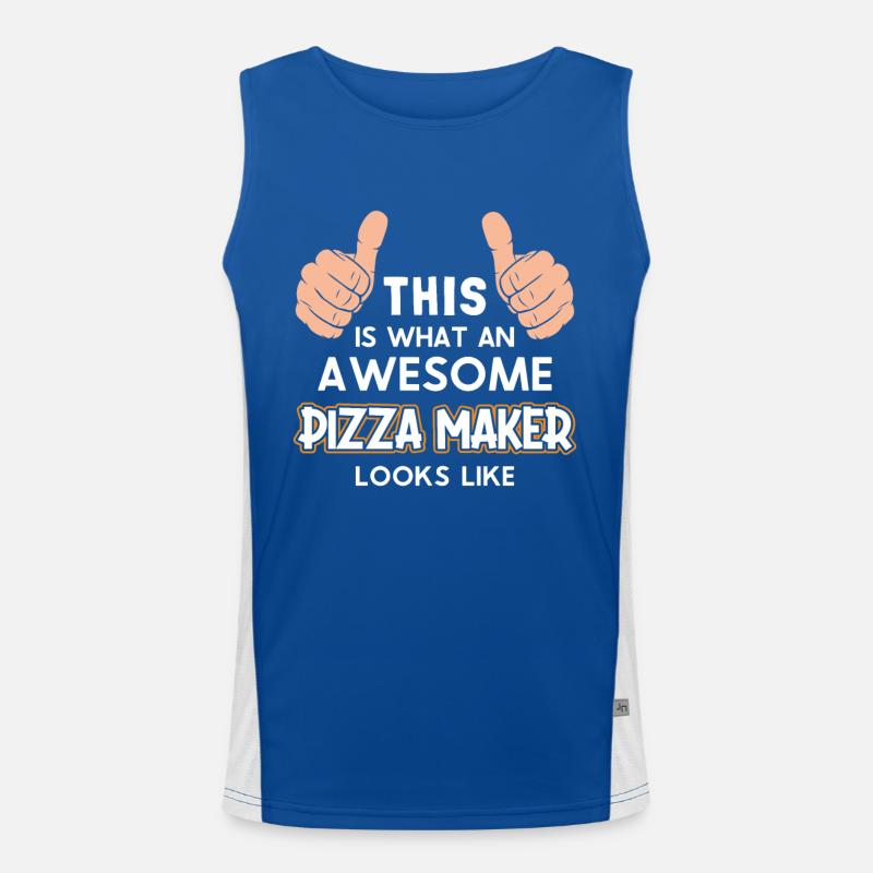This Is What An Awesome Pizza Maker Looks Like Funktionelles Kontrast-Tank Top für Männer 