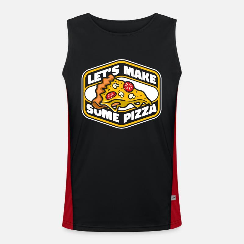 Faisons de la pizza plateau de pizza pizza pizza four pizza Débardeur respirant contrasté Homme 