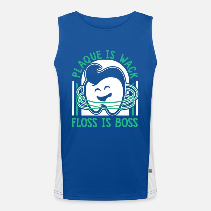 Plaque Is Wack Dentallabor Funktionelles Kontrast-Tank Top für Männer 