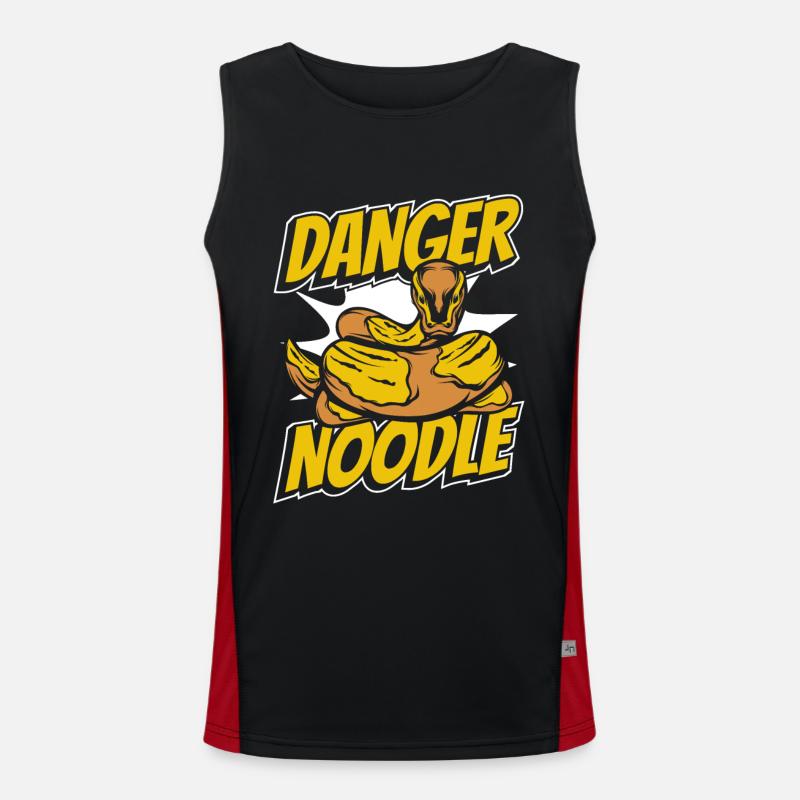 Danger Noodle Schuppenkriechtiere Python Banana - Men's Functional Contrast Tank Top  - black/red