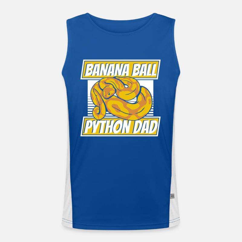 Banana Ball Python Dad Python Snake Banana Men's Functional Contrast Tank Top 