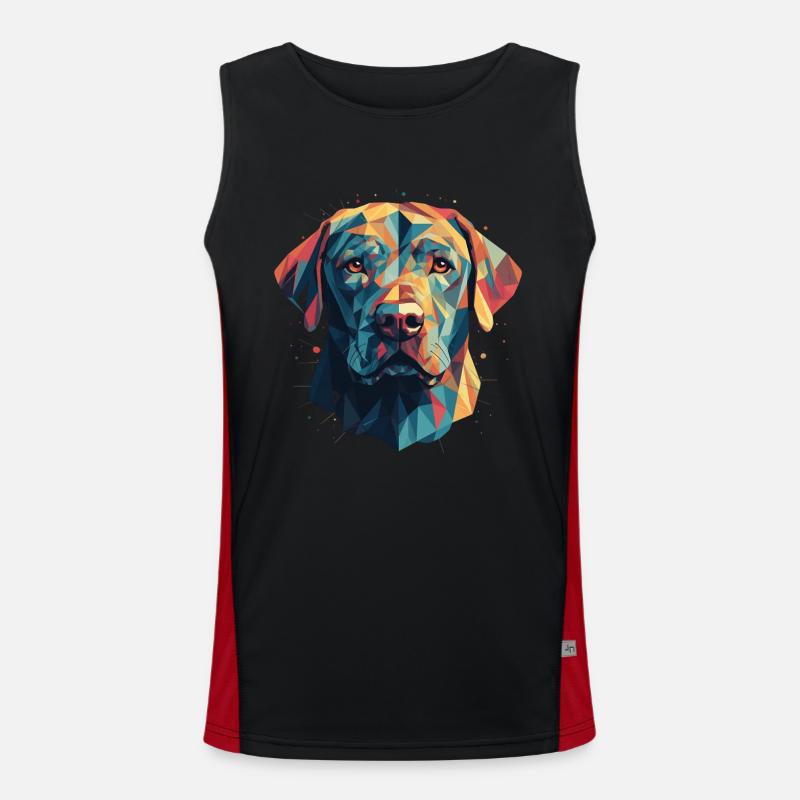 Design d’art coloré du Labrador Débardeur respirant contrasté Homme 