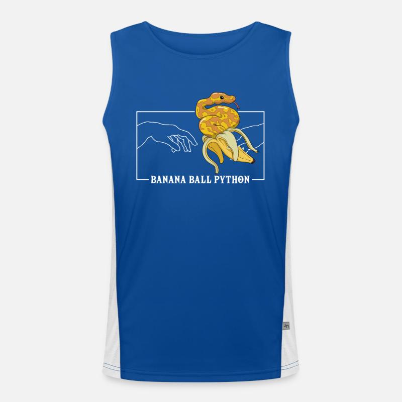Michelangelo Creation of Adam Banana Ball Python Funktionelles Kontrast-Tank Top für Männer 