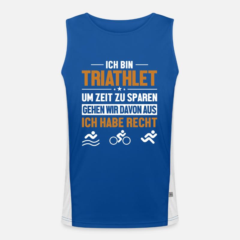Triathlet hat immer Recht Triathlet Training Funktionelles Kontrast-Tank Top für Männer 