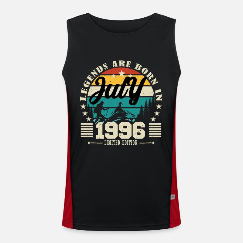 Juli 1996. Geburtstagsgeschenk Juli 1996. Funktionelles Kontrast-Tank Top für Männer 