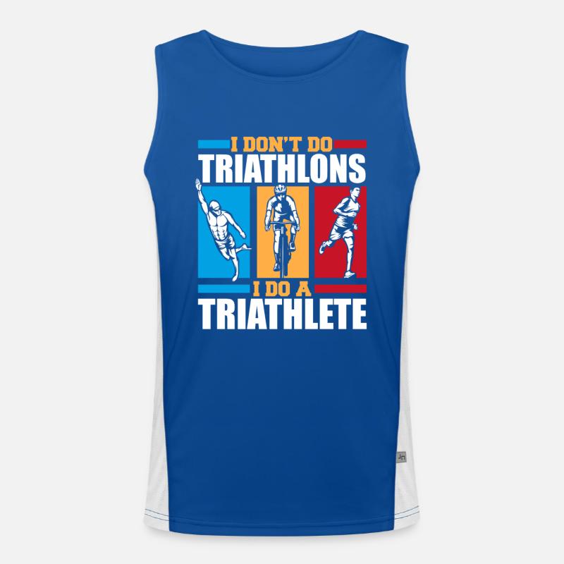 I Do A Triathlete Triathlete Training Triathlon Bike Men's Functional Contrast Tank Top 