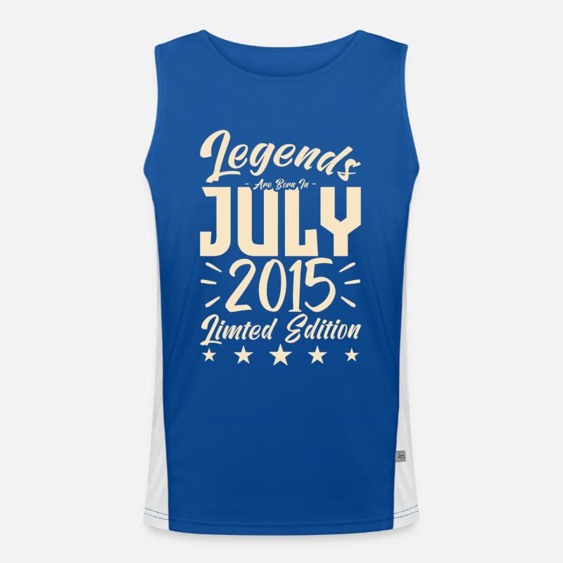 Born in July 2015. Birthday gift. Men's Functional Contrast Tank Top 