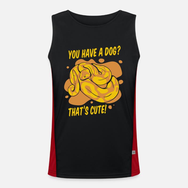 Vous avez un chien mignon Python serpent banane Débardeur respirant contrasté Homme 