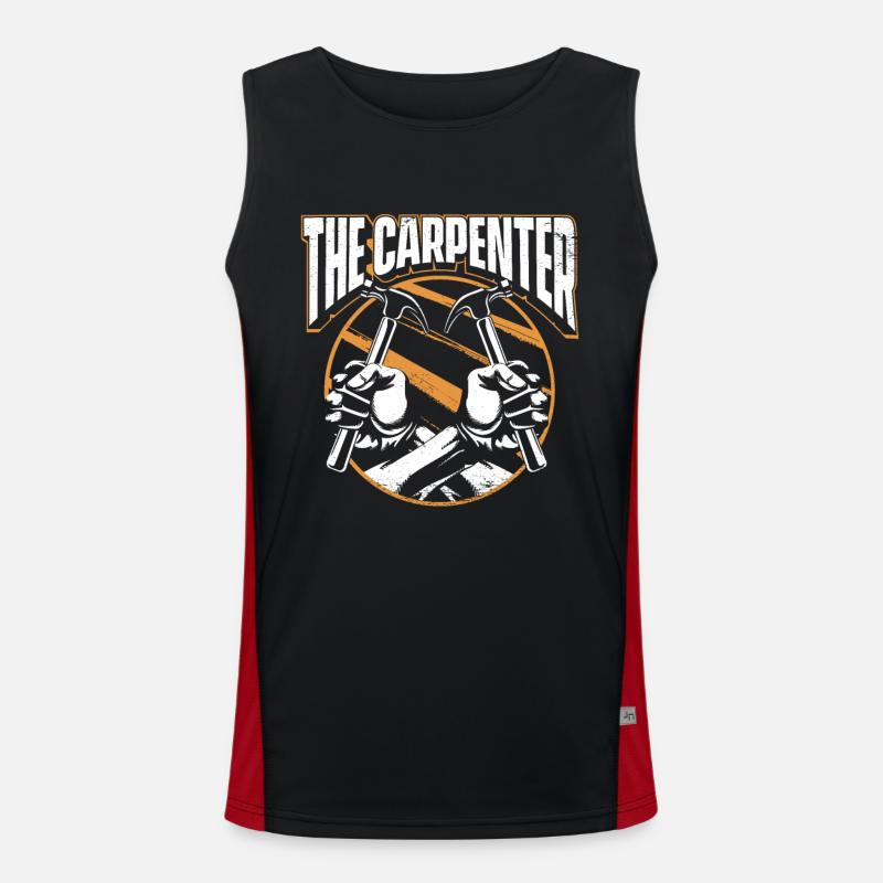 The Carpenter Carpenter Wood Mechanic Carpenter Men's Functional Contrast Tank Top 
