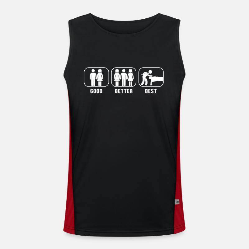 Good Better Best Billiards Billiards Snooker Funktionelles Kontrast-Tank Top für Männer 