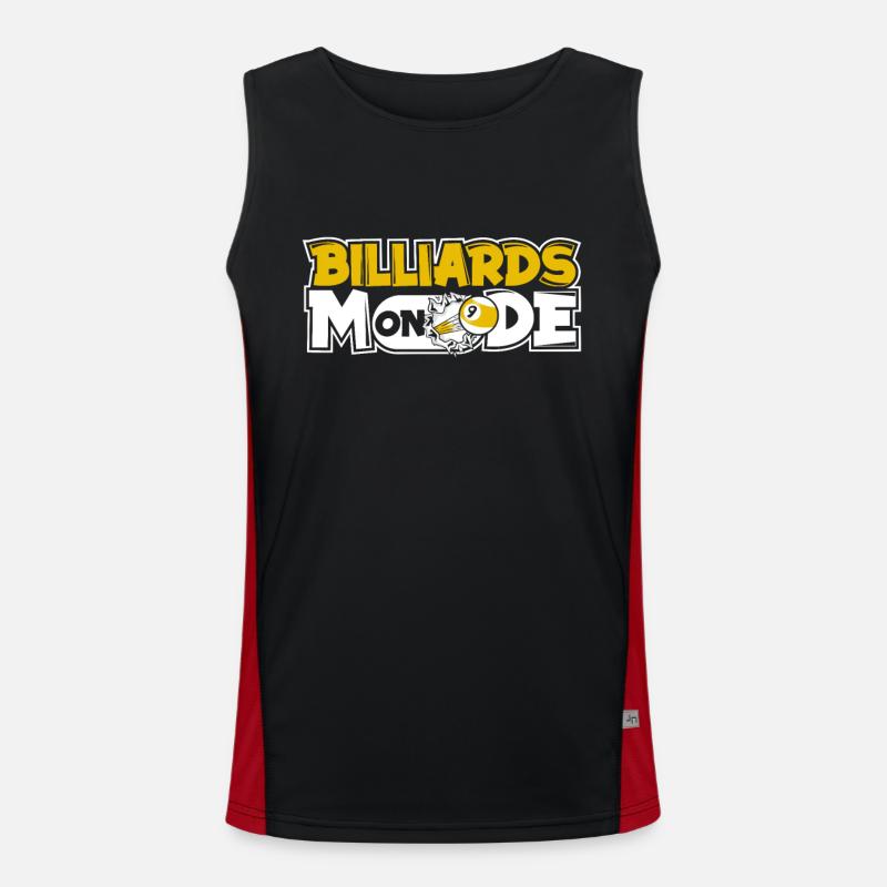 Billiards Mode On Billiards Snooker Billardtisch Funktionelles Kontrast-Tank Top für Männer 