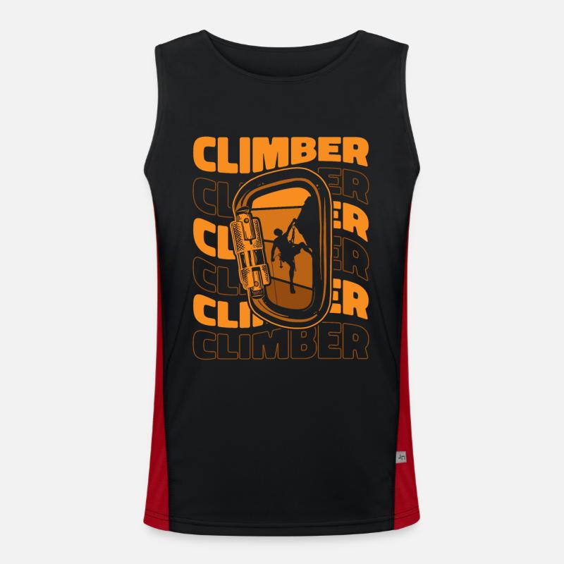 Climber Alpinklettern Sportklettern Speedklettern Funktionelles Kontrast-Tank Top für Männer 