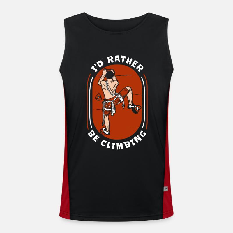 I'd Rather Be Climbing Speedklettern Funktionelles Kontrast-Tank Top für Männer 