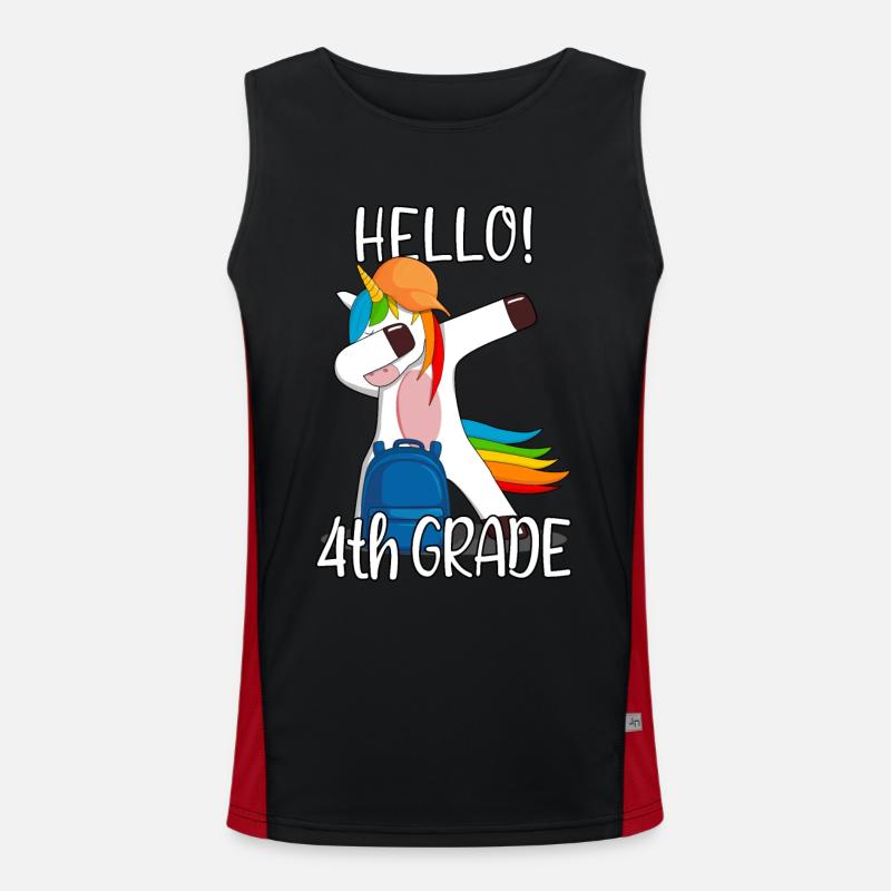 4th grade fourth grader elementary school Einhorn Men's Functional Contrast Tank Top 
