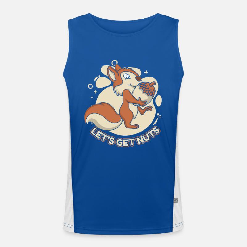 Let's Get Nuts Squirrel Fuchshörnchen Eichhörnchen Funktionelles Kontrast-Tank Top für Männer 