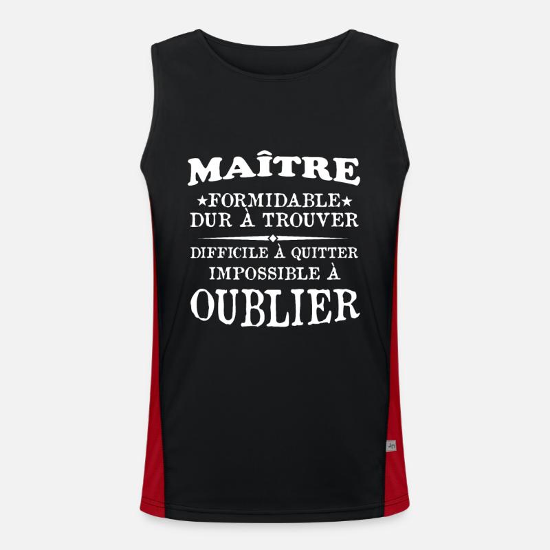 Maître formidable idée cadeau maître d'école Débardeur respirant contrasté Homme 
