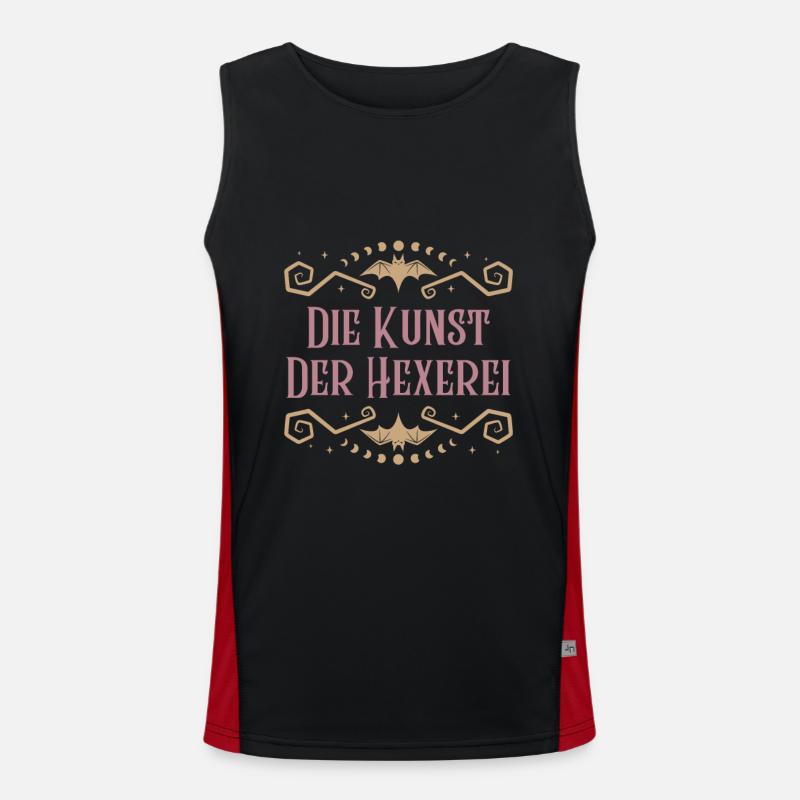 Die Kunst der Hexerei Gothic Design Funktionelles Kontrast-Tank Top für Männer 