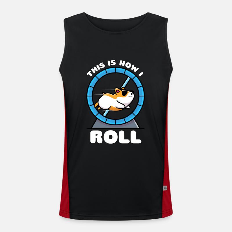 This Is How I Roll Goldhamster Zwerghamster Funktionelles Kontrast-Tank Top für Männer 