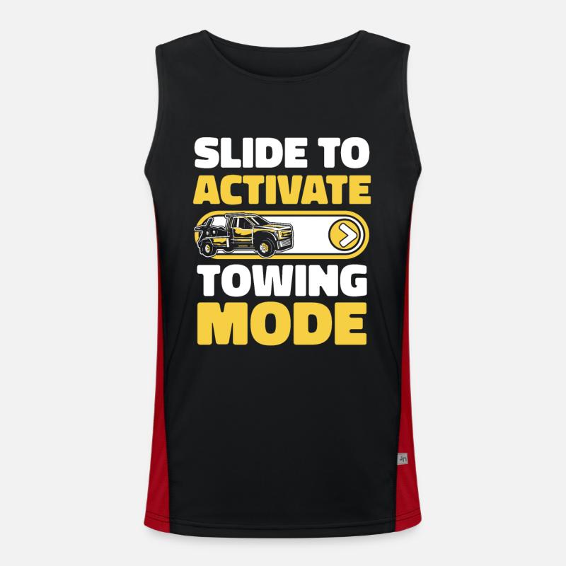 Slide To Activate Towing Mode Abschlepper Funktionelles Kontrast-Tank Top für Männer 