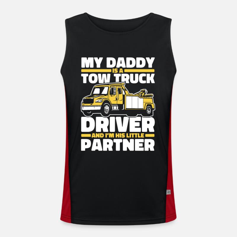 My Daddy Is A Tow Truck Driver Abschlepper Funktionelles Kontrast-Tank Top für Männer 