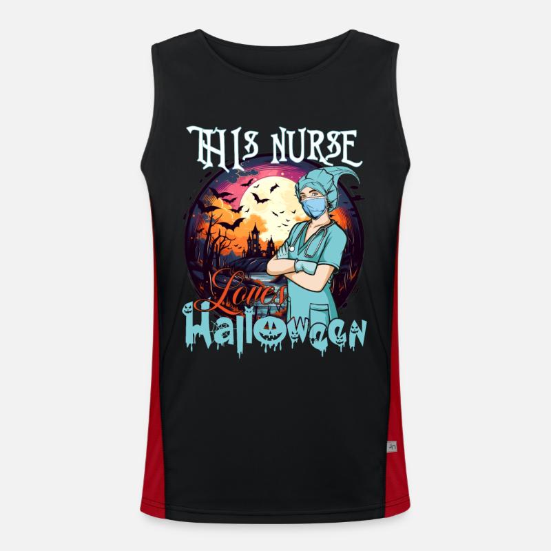 Krankenschwester Halloween Liebe Funktionelles Kontrast-Tank Top für Männer 