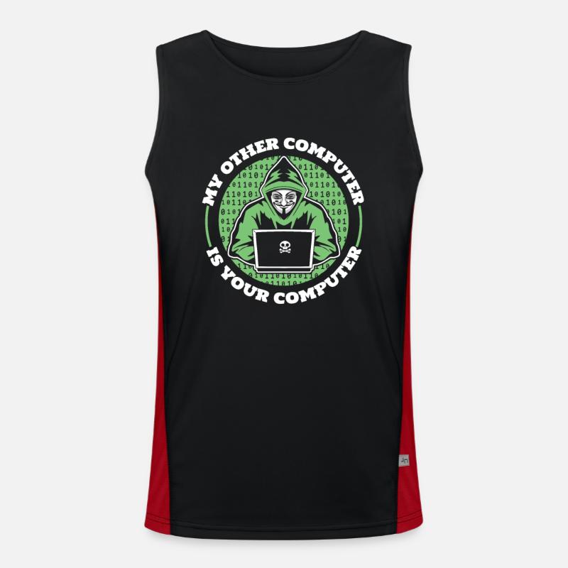 My Other Computer Is Your Computer Phishing Men's Functional Contrast Tank Top 