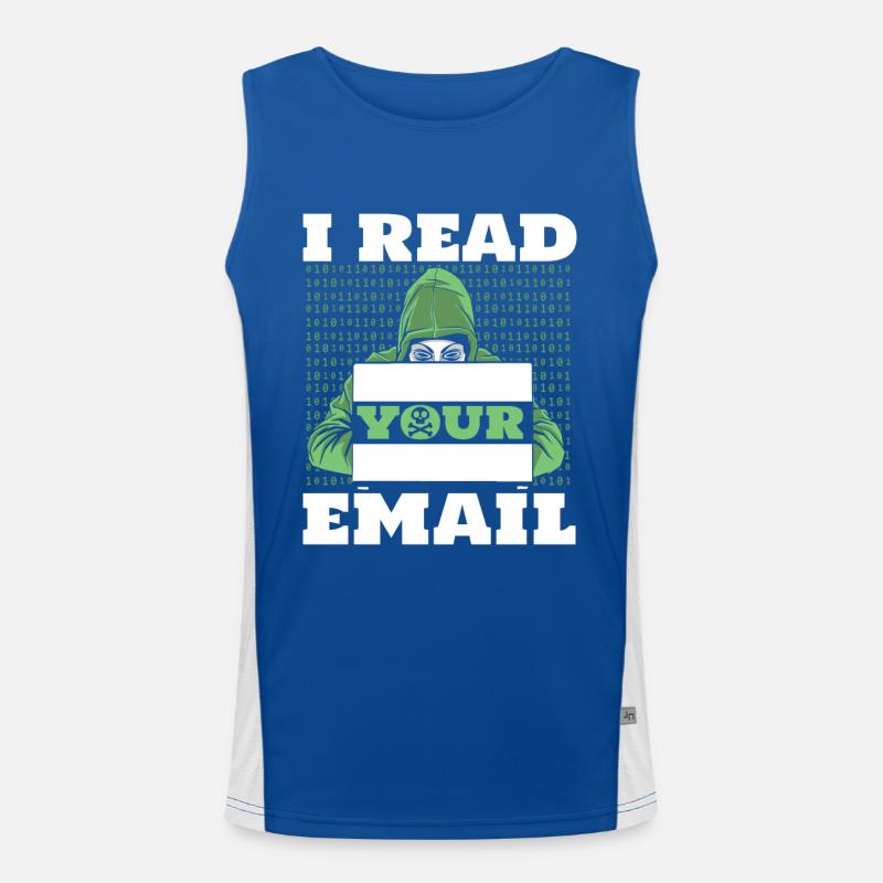 Je lis votre e-mail Sniffer Social Engineering Débardeur respirant contrasté Homme 