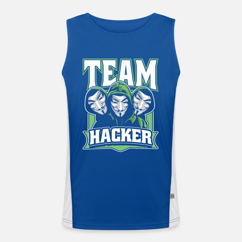 Team Hacker Social Engineering Phishing Sniffer Men's Functional Contrast Tank Top 