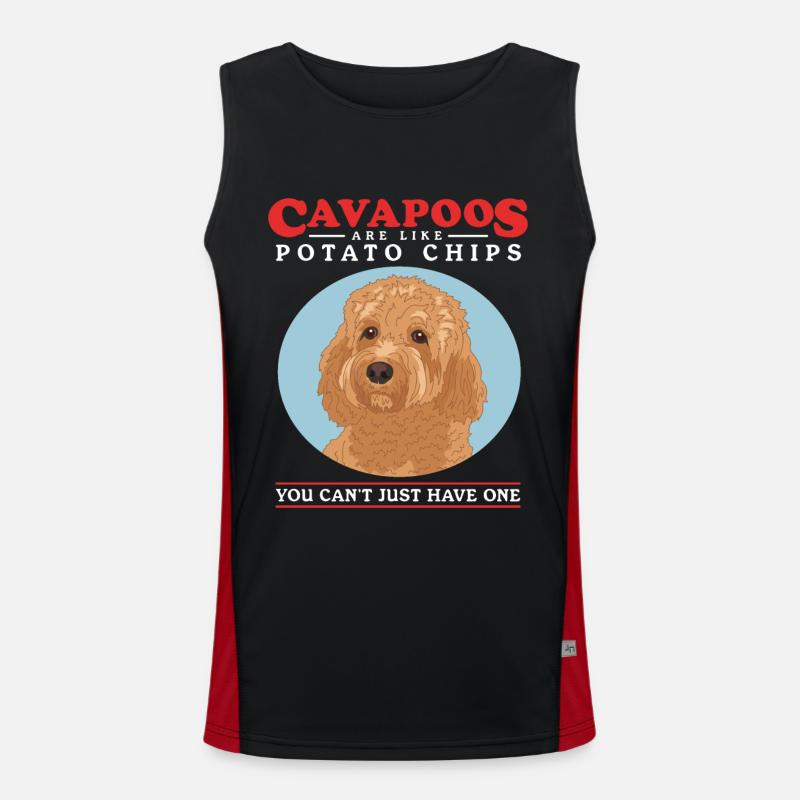 Cavapoo Hund Cavoodle Hundebesitzer Geschenk Funktionelles Kontrast-Tank Top für Männer 