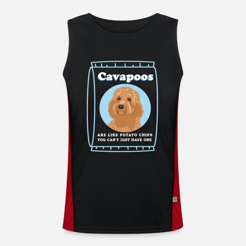 Chien Cavapoo | Cadeau du propriétaire de chien Cavoodle Débardeur respirant contrasté Homme 