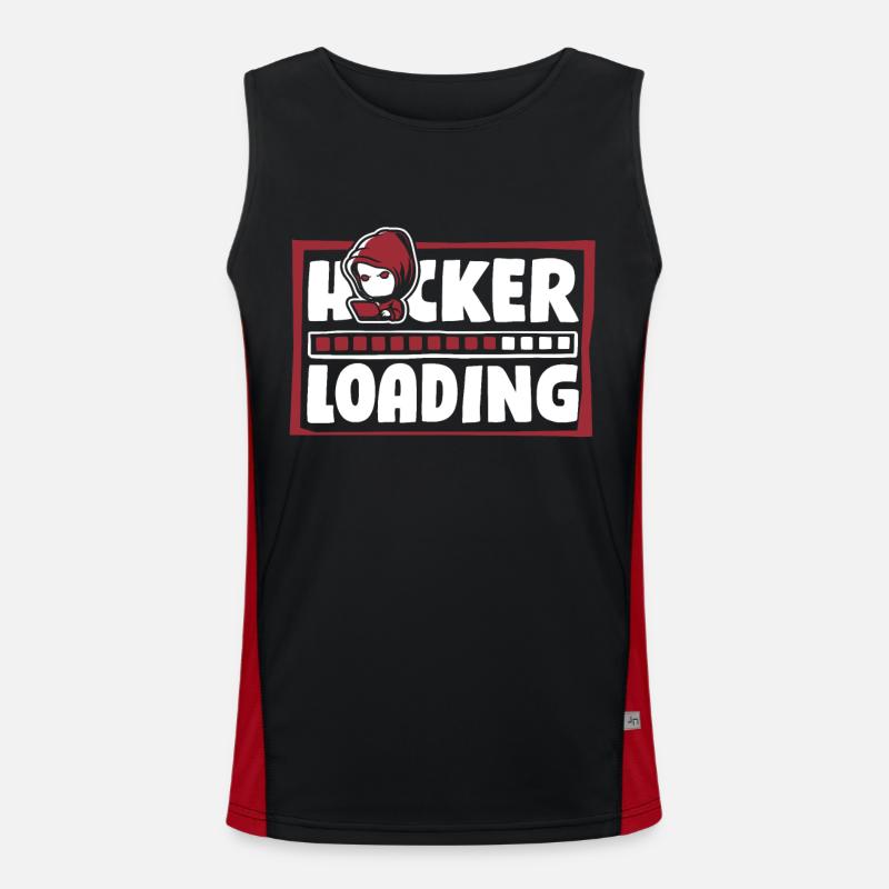 Hacker Loading Phishing Sniffer Social Men's Functional Contrast Tank Top 