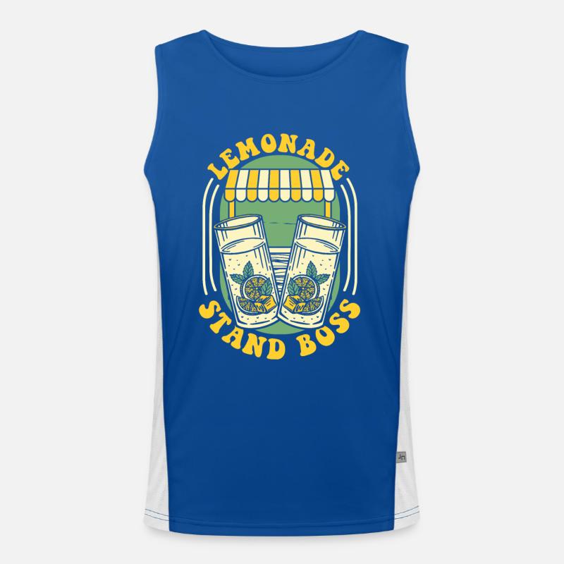 Leomande Stand Limonadenboss Limonade Funktionelles Kontrast-Tank Top für Männer 