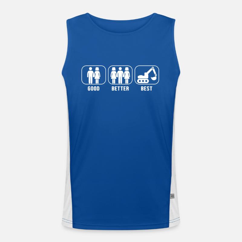 Good Better Best Excavator Excavator Seilbagger Funktionelles Kontrast-Tank Top für Männer 