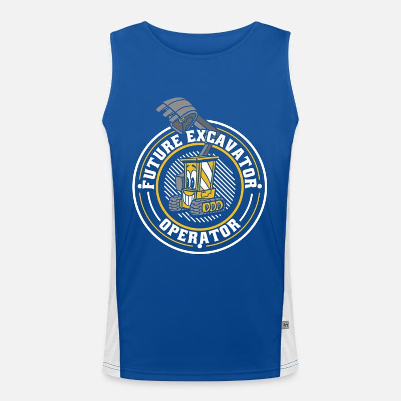 Future Excavator Operator Excavator Seilbagger Funktionelles Kontrast-Tank Top für Männer 